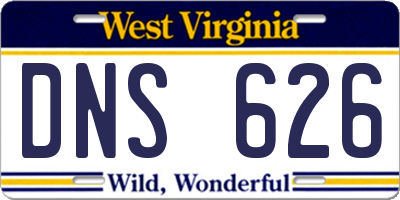 WV license plate DNS626