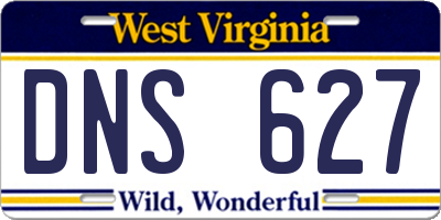 WV license plate DNS627