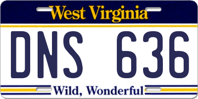WV license plate DNS636