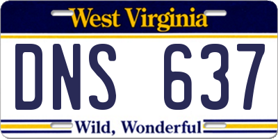WV license plate DNS637