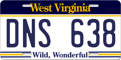 WV license plate DNS638
