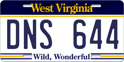 WV license plate DNS644