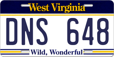 WV license plate DNS648