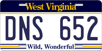 WV license plate DNS652
