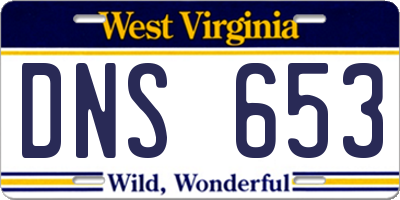 WV license plate DNS653