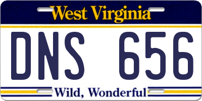 WV license plate DNS656