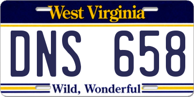 WV license plate DNS658