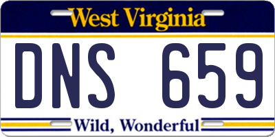WV license plate DNS659