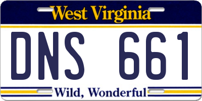 WV license plate DNS661