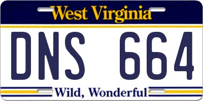 WV license plate DNS664