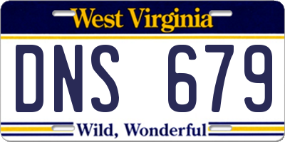WV license plate DNS679