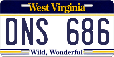 WV license plate DNS686