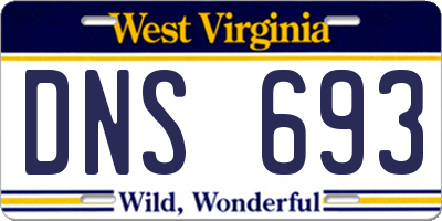WV license plate DNS693