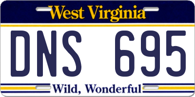 WV license plate DNS695