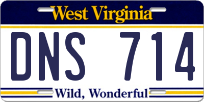 WV license plate DNS714