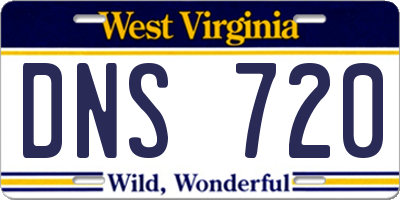 WV license plate DNS720