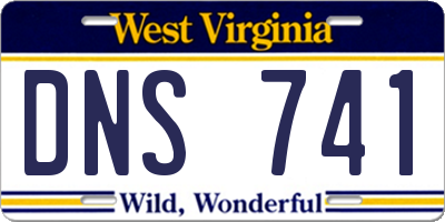 WV license plate DNS741