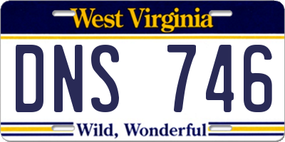 WV license plate DNS746