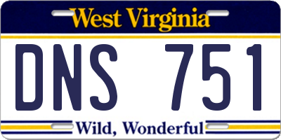 WV license plate DNS751