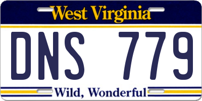 WV license plate DNS779