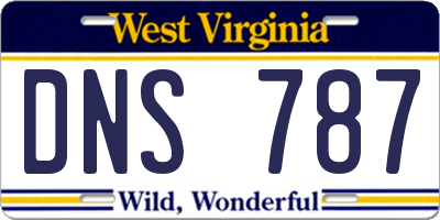 WV license plate DNS787