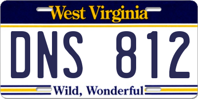 WV license plate DNS812