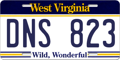 WV license plate DNS823