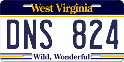 WV license plate DNS824