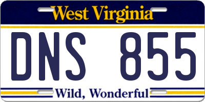 WV license plate DNS855