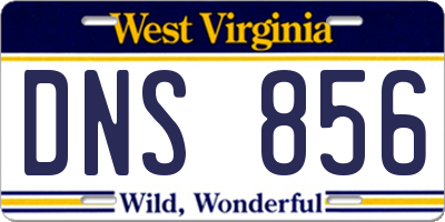 WV license plate DNS856