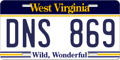WV license plate DNS869