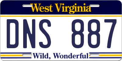 WV license plate DNS887