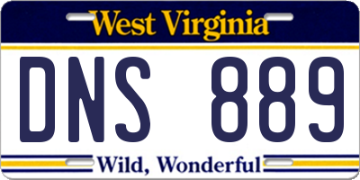 WV license plate DNS889
