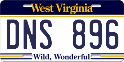 WV license plate DNS896