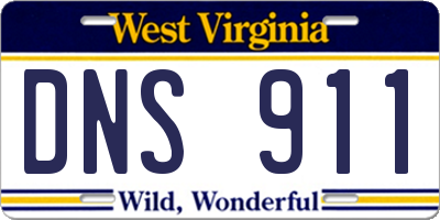 WV license plate DNS911