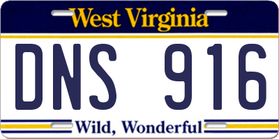 WV license plate DNS916
