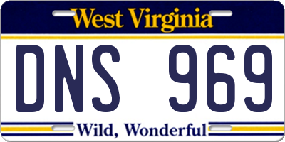 WV license plate DNS969