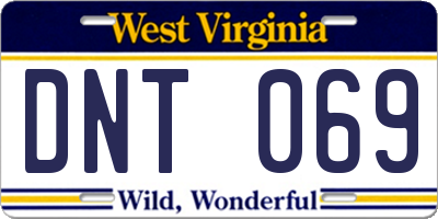 WV license plate DNT069