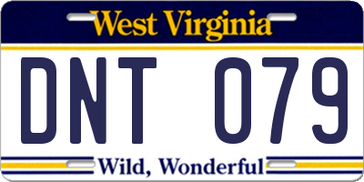 WV license plate DNT079