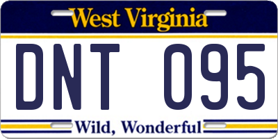 WV license plate DNT095