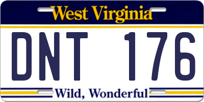 WV license plate DNT176