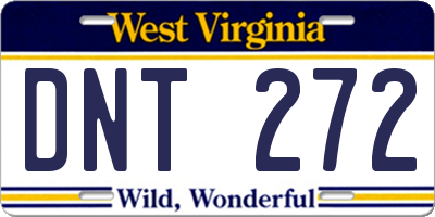 WV license plate DNT272