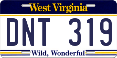 WV license plate DNT319