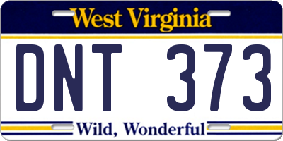 WV license plate DNT373