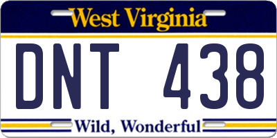 WV license plate DNT438
