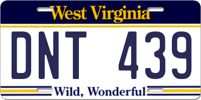 WV license plate DNT439