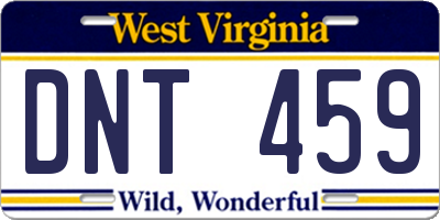 WV license plate DNT459