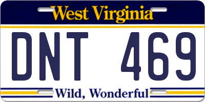 WV license plate DNT469