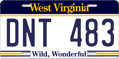 WV license plate DNT483