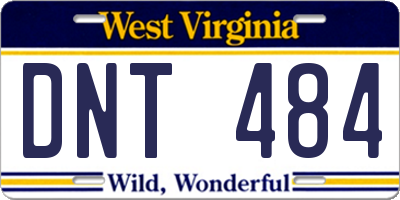 WV license plate DNT484